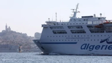 Ferries algériens en mer Méditerranée