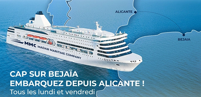 Madar Maritime Company Cap sur Béjaïa depuis Alicante, deux départs par semaine !