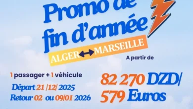 Promotions maritimes Alger Marseille fin 2025