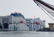 Première escale à Sète pour le GNV Aurora, ferry de nouvelle génération propulsé au gaz et qui se branche électriquement au quai
