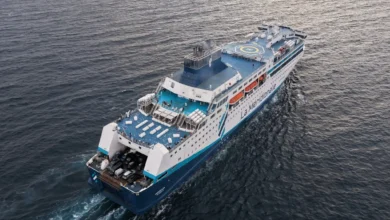 Ferry Massalia La Méridionale Marseille Tanger Med vue aérienne