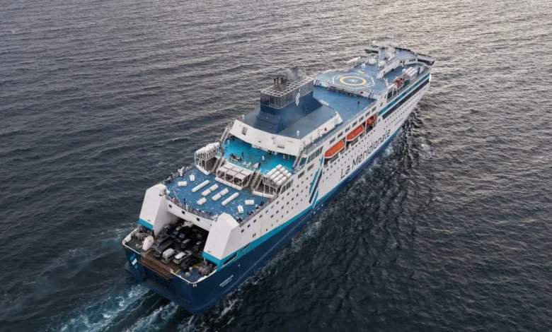 Ferry Massalia La Méridionale Marseille Tanger Med vue aérienne