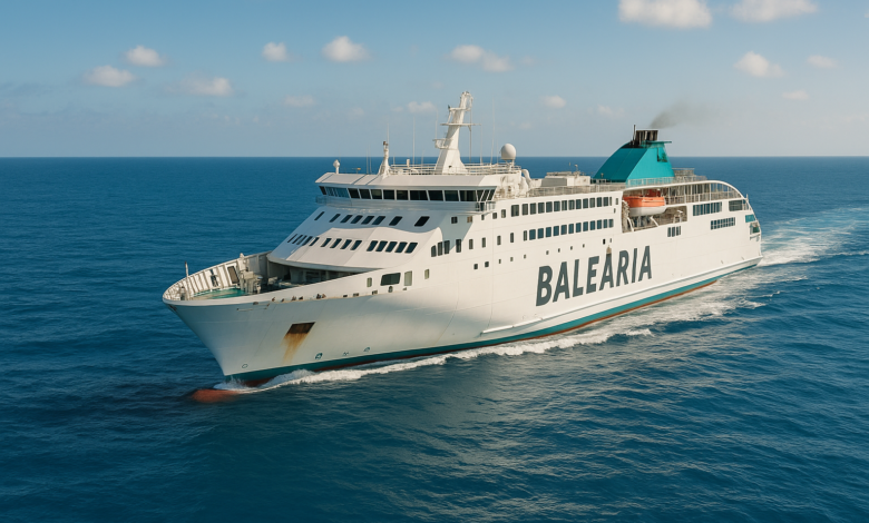 Ferry Baleària naviguant en Méditerranée