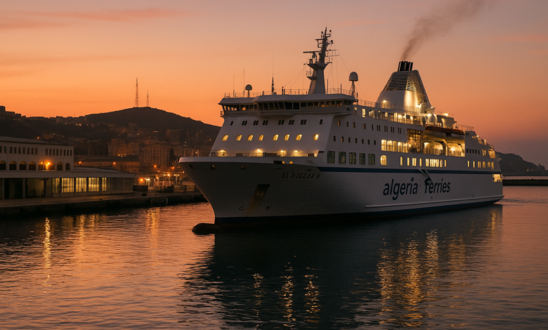 Algérie Ferries report Oran–Alicante El Djazair II